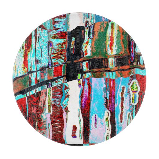 Planche À Découper Cutting Board Collapse Reflection Abstract Design (Devant)