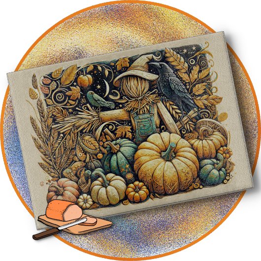 Planche À Découper CUTTING BOARD - Guarding the Pumpkin Patch
