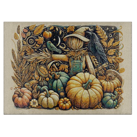 Planche À Découper CUTTING BOARD - Guarding the Pumpkin Patch (Devant)