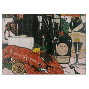 Planche À Découper Cuvée de homard vintage ; Fête élégante et chic