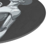 Planche À Découper Cyborg Couple Round Glass Cutting Board (Coin)