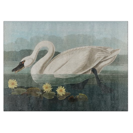 Planche À Découper cygne audubon cygnes d'eau blanche (Devant)