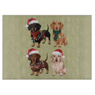 Planche À Découper Dachshund Christmas Chien Maman Lover Noël Cadeau