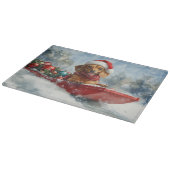 Planche À Découper Dachshund Dog in Sledge Let it neige Noël (Coin)