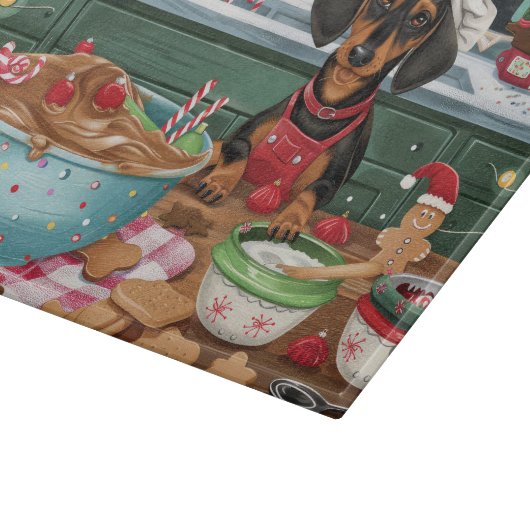 Planche À Découper Dachshund Gîtes : Noël festif (Coin)