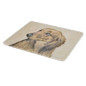 Planche À Découper Dachshund (Longhaerien) Peinture - Art Chien origi (Coin)