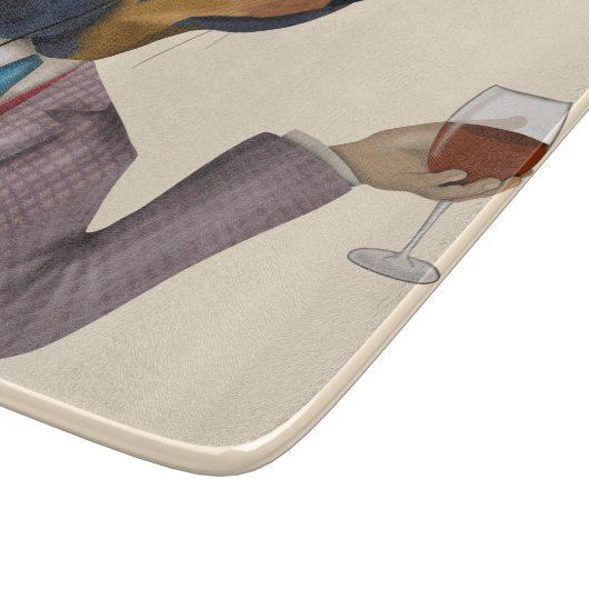 Planche À Découper Dachshund Wine Snob (Coin)