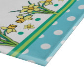 Planche À Découper Daffodiles de printemps et Polka Border Cutboard (Coin)