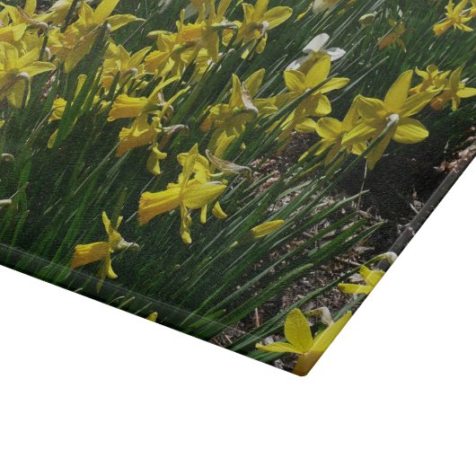 Planche À Découper Daffodiles jaunes et blancs Fleurs de printemps (Coin)