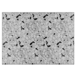 Planche À Découper Daffodiques motif floral printanier