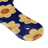 Planche À Découper Dahlia jaune motif floral sur bleu (Coin)