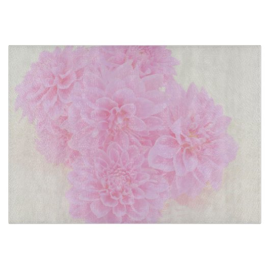Planche À Découper Dahlias En Rose Doux (Devant)