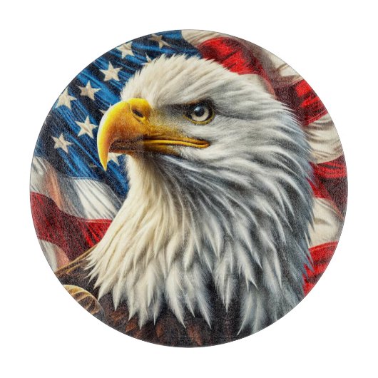 Planche à découper d'aigle patriotique (Devant)