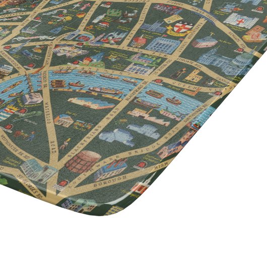 Planche À Découper Daily Telegraph décrivent la carte de Londres (Coin)