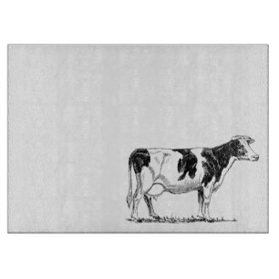 Planche À Découper Dairy Cow Holstein Dessin au crayon de Frésie