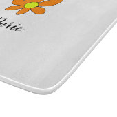 Planche À Découper Daisy abstrait jaune orange ajouter un nom de text (Coin)