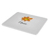 Planche À Découper Daisy abstrait jaune orange ajouter un nom de text (Coin)