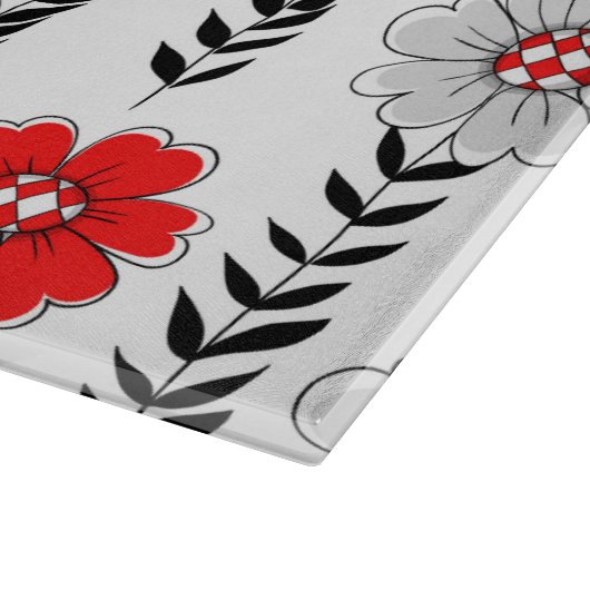 Planche À Découper Daisy dooda en rouge et noir (Coin)