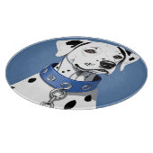 Planche À Découper Dalmatien portant un collier bleu (Coin)
