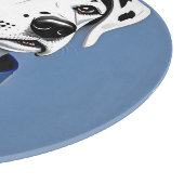 Planche À Découper Dalmatien portant un collier bleu (Coin)