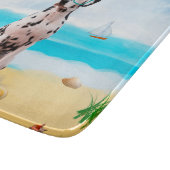 Planche À Découper Dalmatien sur la plage (Coin)