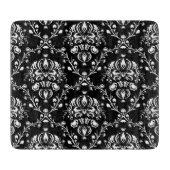 Planche À Découper Damas noir et blanc (Devant)