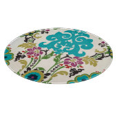Planche À Découper Damask Floral Patterns Plum Turquoise (Coin)