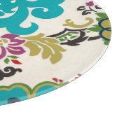 Planche À Découper Damask Floral Patterns Plum Turquoise (Coin)