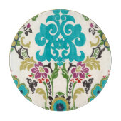 Planche À Découper Damask Floral Patterns Plum Turquoise (Devant)