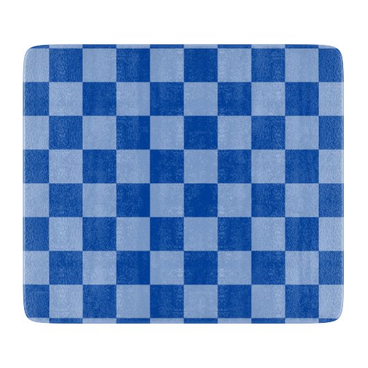 Planche À Découper Damier Bleu de Cobalt (Devant)