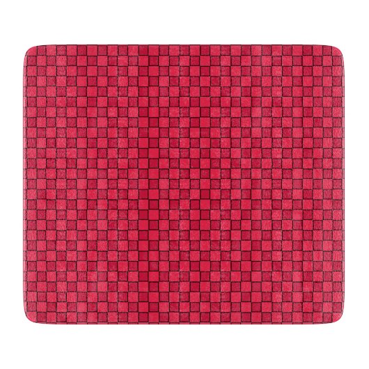 Planche À Découper Damier Rouge Noir (Devant)