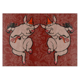 Planche À Découper Dancing Pig Antique Cute Danseuse