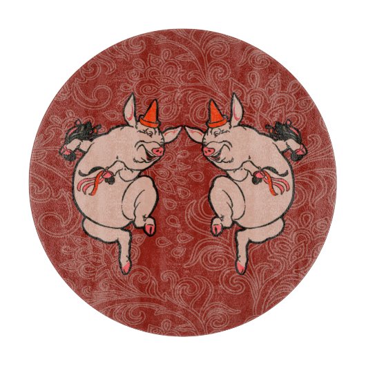 Planche À Découper Dancing Pig Antique Cute Danseuse (Devant)