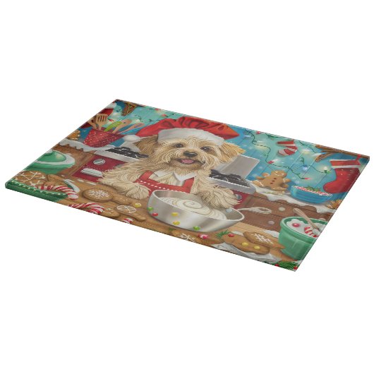 Planche À Découper Dandie Dinmont Terrier Cuisine de Noël (Coin)