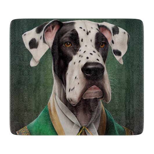 Planche À Découper Danois géant en tenue de la Saint-Patrick (Devant)