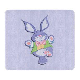 Planche À Découper Danser Violet Bunny de Pâques