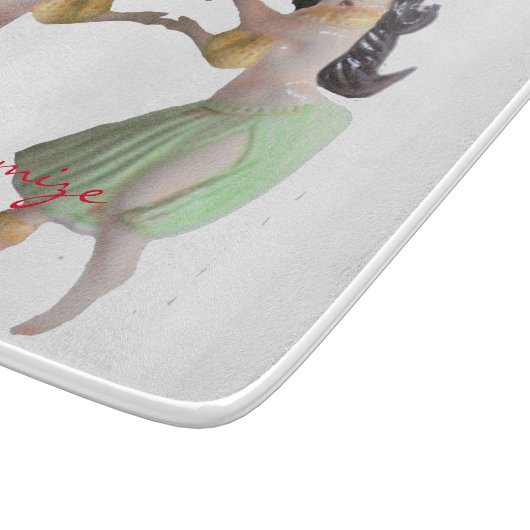 Planche À Découper Danseurs Hawaiian Hula Thunder_Cove (Coin)