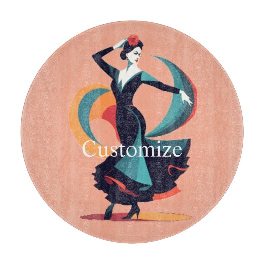 Planche À Découper Danseuse de flamenco Thunder_Cove (Devant)