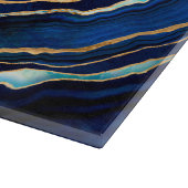 Planche À Découper Dark Blue Geode and Gold Digital Art (Coin)