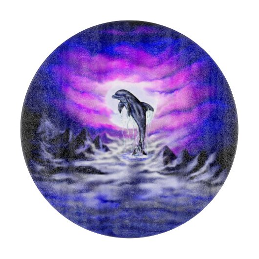 Planche À Découper Dauphin clair de lune (Devant)