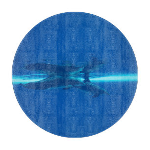 Planche À Découper Dauphins et réflexion, océan bleu