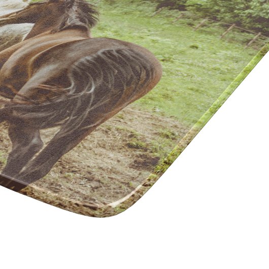 Planche À Découper De beaux chevaux en course (Coin)