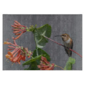 Planche à découper de colibri et de fleurs (Devant)