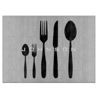 Planche à découper de couteau et de fourchette