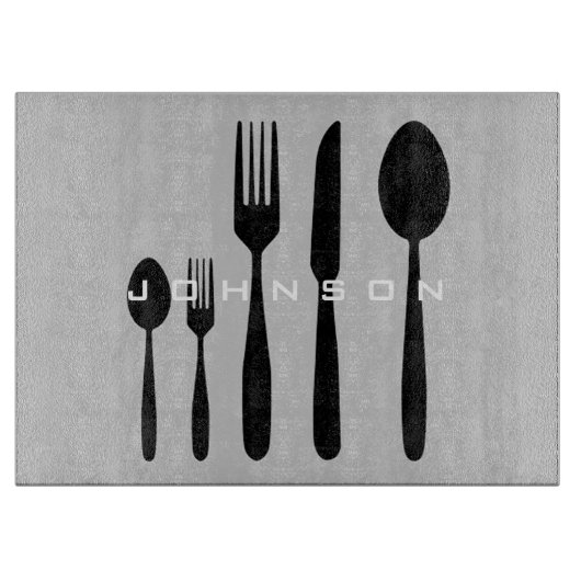 Planche à découper de couteau et de fourchette (Devant)