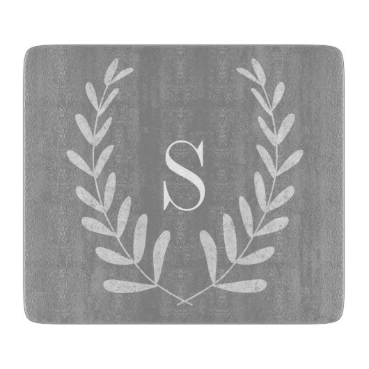 Planche à découper de coutume de guirlande de gris (Devant)