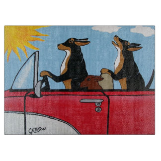 Planche à découper de croisière de chiens de