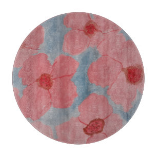 Planche à découper de fleurs roses de bonbons