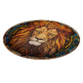 Planche à découper de Lion en verre tendu (Coin)