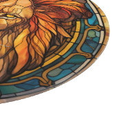 Planche à découper de Lion en verre tendu (Coin)